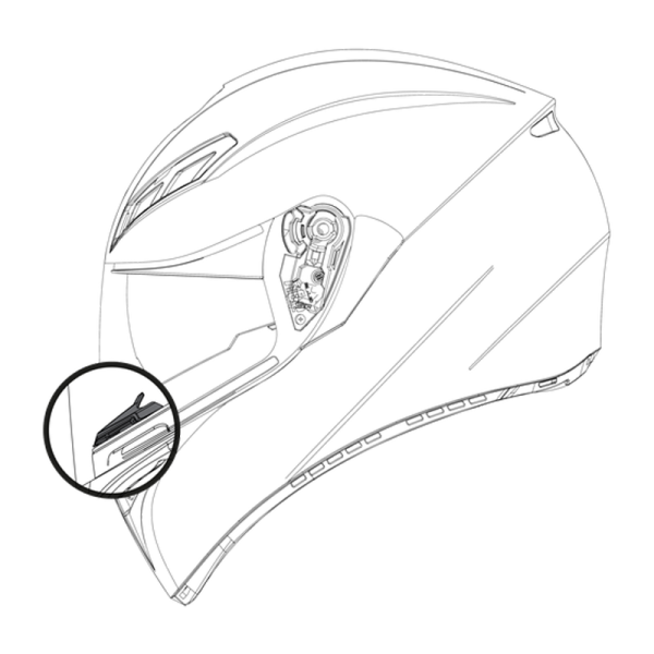 AGV K3 SV / K5 Breath Deflector, Black